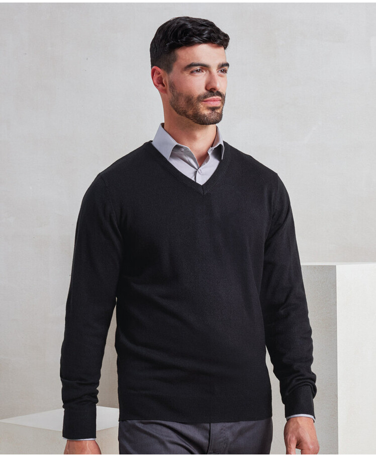 'Essential' acrylic v-neck sweater Thumbnail