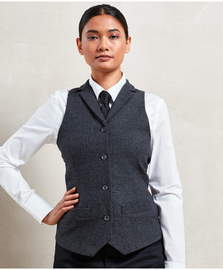 Women's herringbone waistcoat Thumbnail