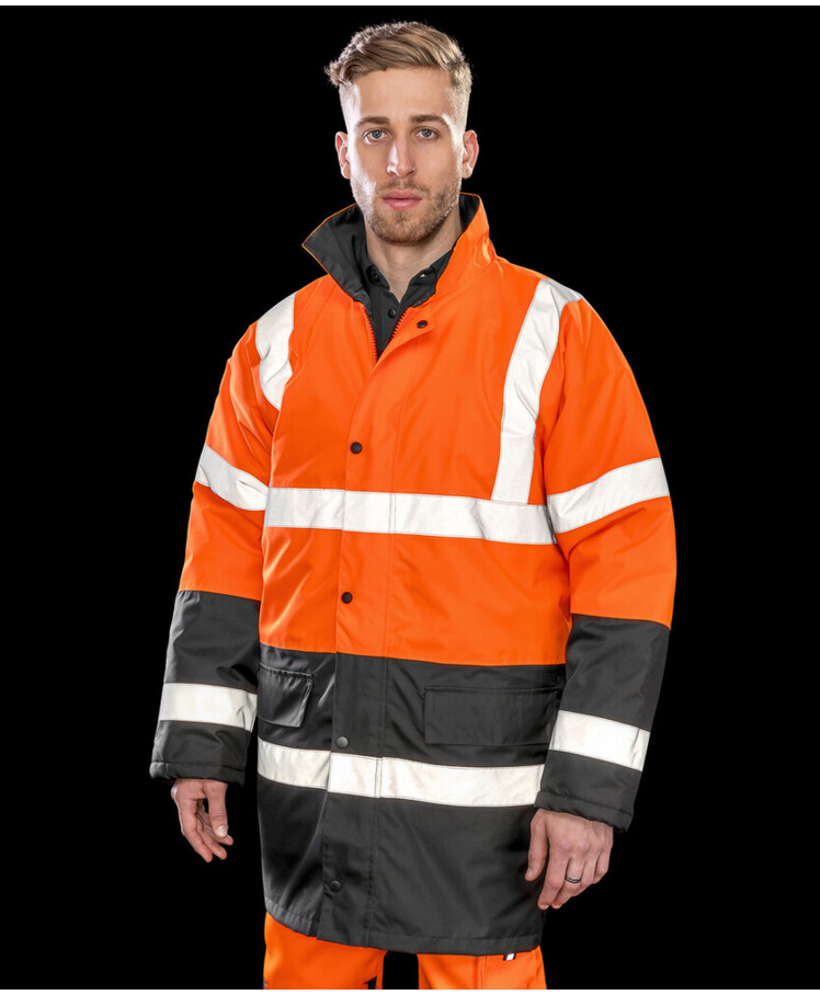 Motorway two-tone safety coat Thumbnail