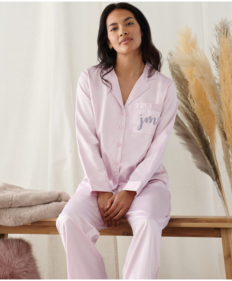 Women's satin long pyjamas Thumbnail