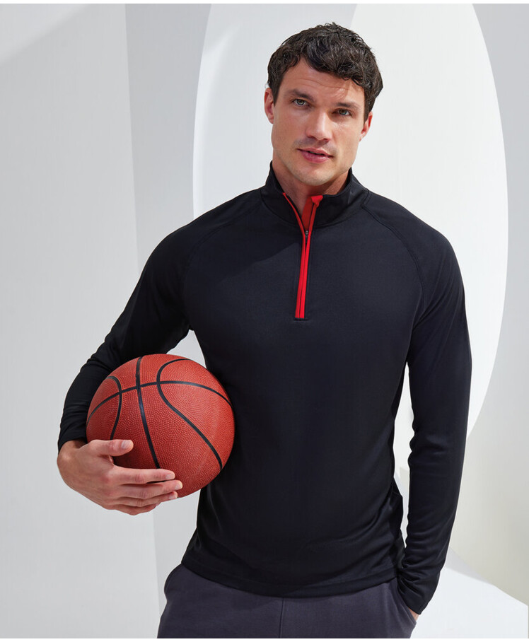 TriDri® long sleeve performance ¼ zip Thumbnail