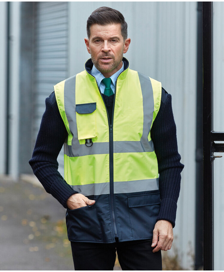 Hi-vis padded bodywarmer (HV005) Thumbnail