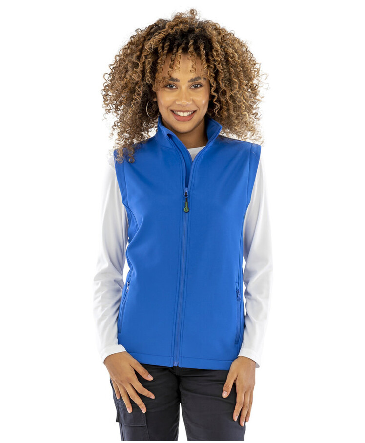 Women's recycled 2-layer printable softshell bodywarmer Thumbnail