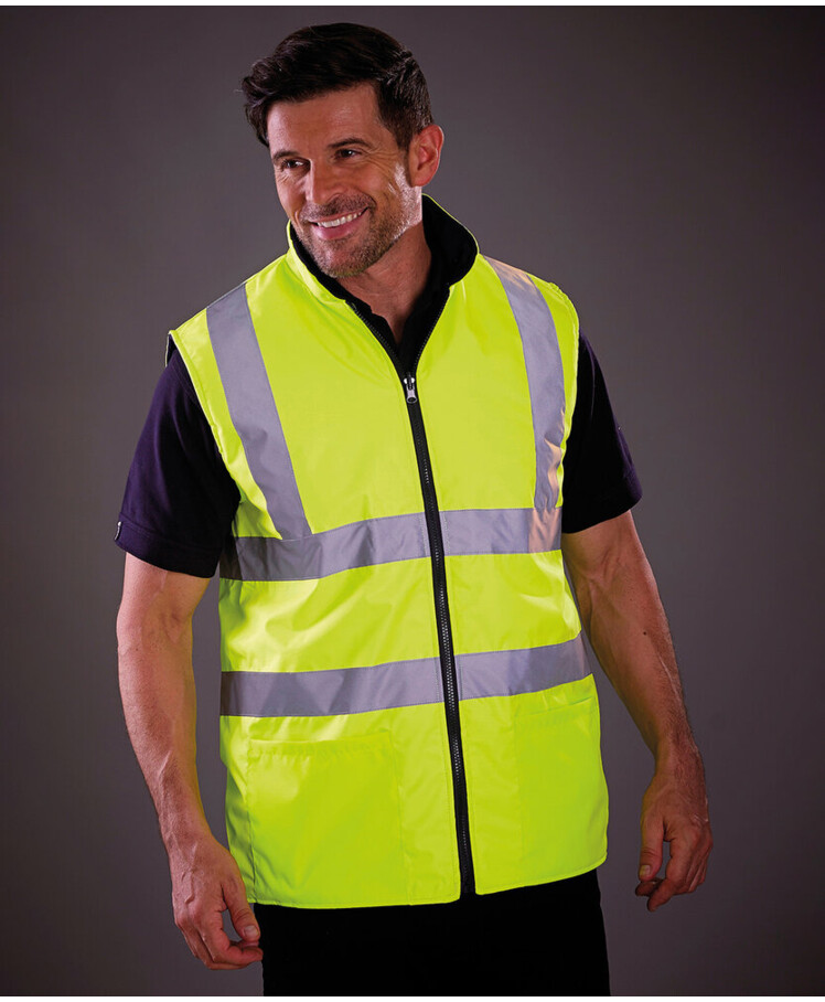 Hi-vis reversible fleece bodywarmer (HV008F) Thumbnail