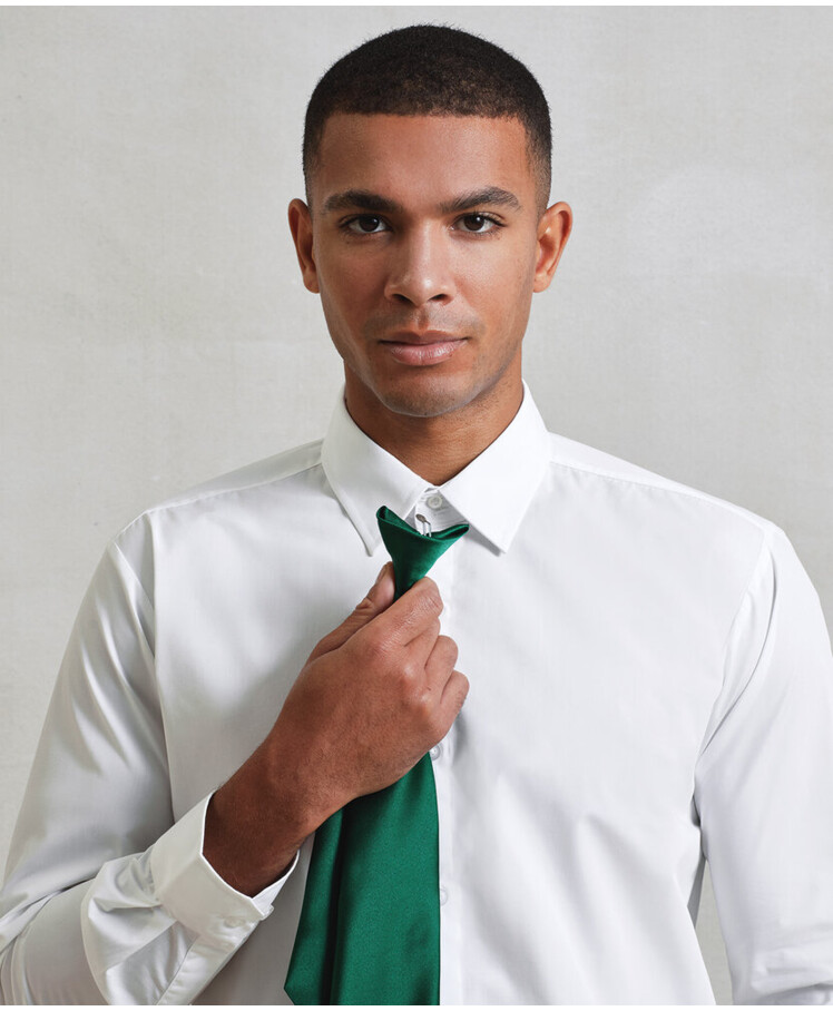 'Colours' satin clip tie Thumbnail