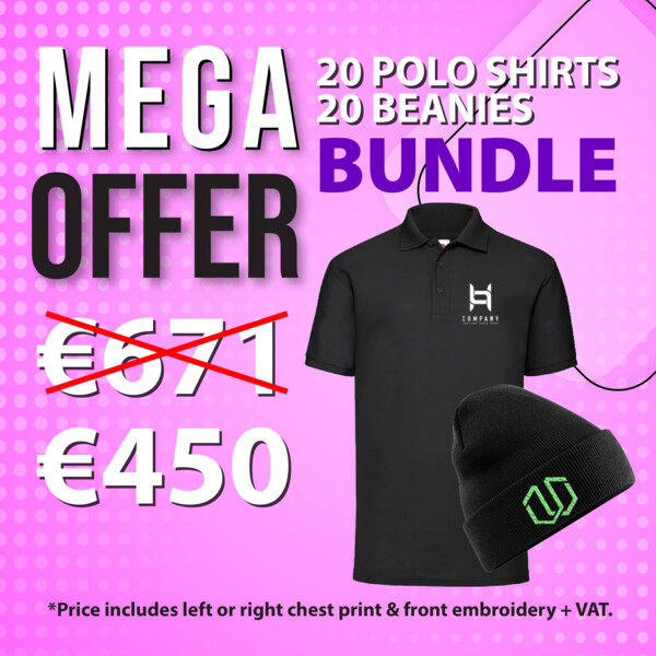 Bundle 7 - 20 Polos + 20 Beanies Thumbnail